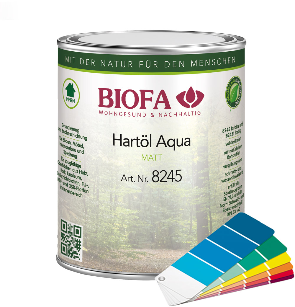 Hartöl Aqua matt, farbig